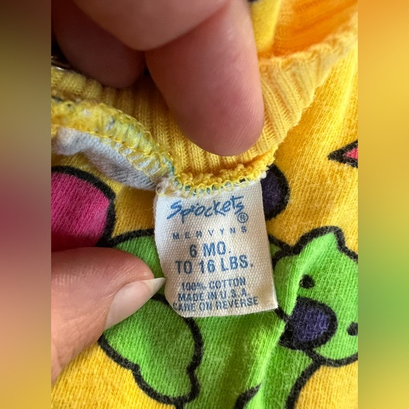 🐘🦁Vintage 90s Baby Onesie Set Sprockets Mervyns 6mo - Picture 4 of 11